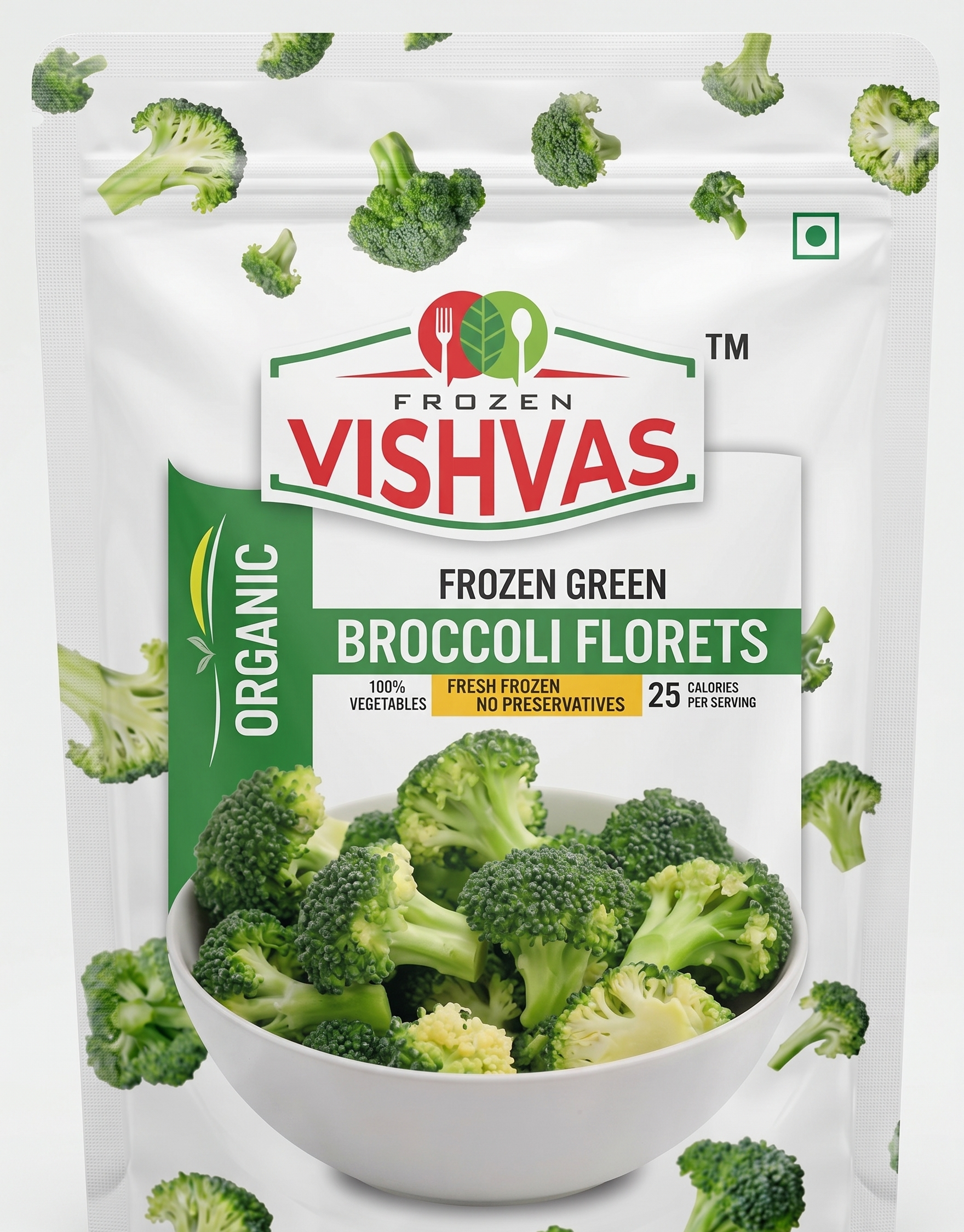 Frozen Vishvas Frozen Broccoli Florets pack