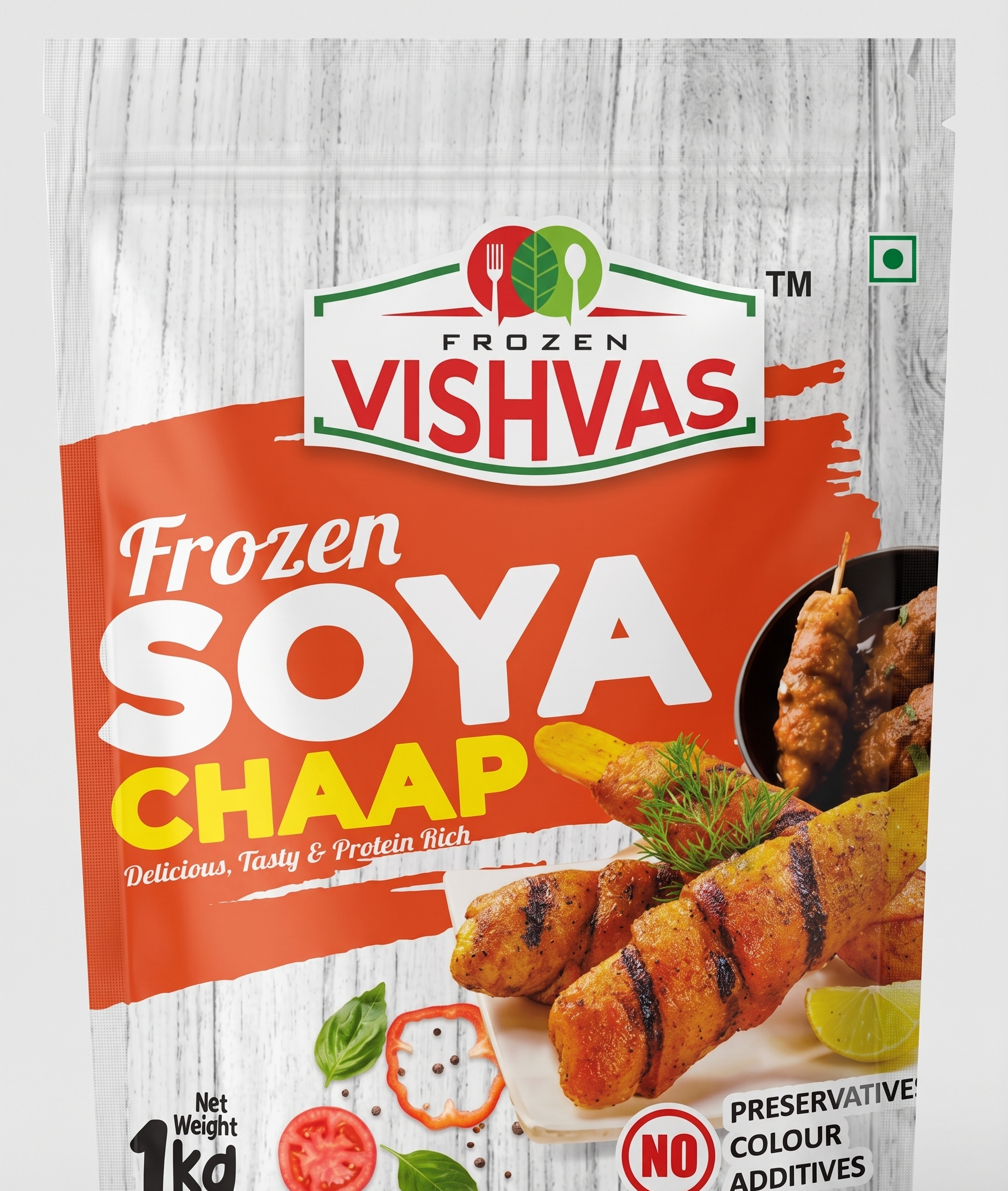 Frozen Vishvas Frozen Soya Chaap pack